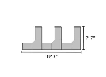 C016 3 Cubicle Row
