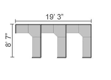 C017 3 Cubicle Row