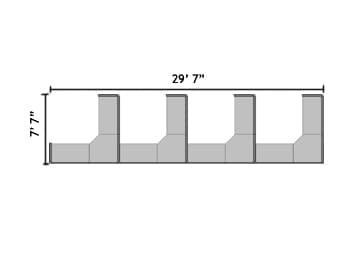 C018 - 4 Cubicle Row C018 4 Cubicle Row