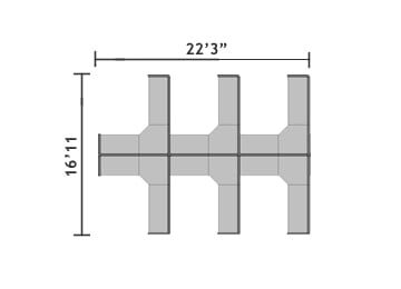 C019 6 Cubicle Pod