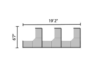 C015 3 Cubicle Row